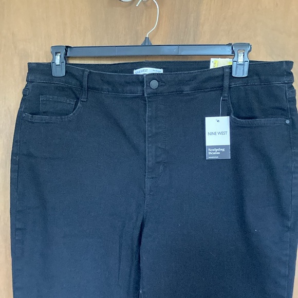 Relisted Nine West black high rise slim straight jean with sculpting denim 20W - Picture 14 of 17